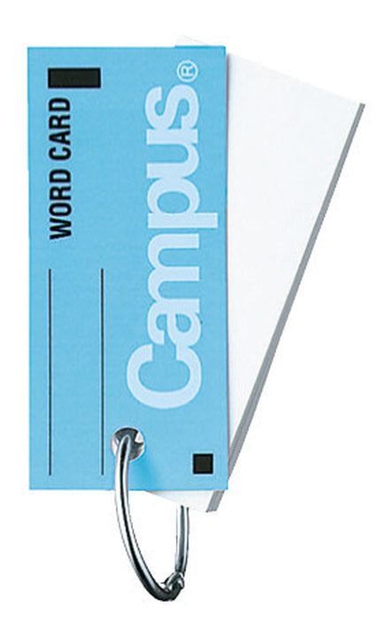 Campus Flash card Card ring binding 85 Sheets Blue front