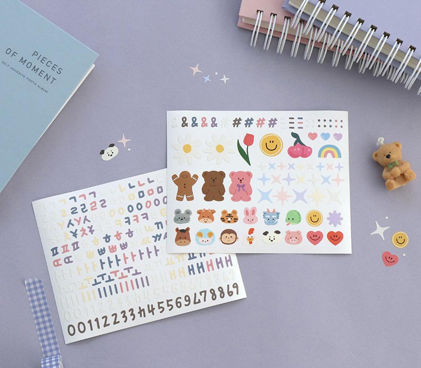 Lettering Sticky Photo Album Iconic Pale Blue stickers