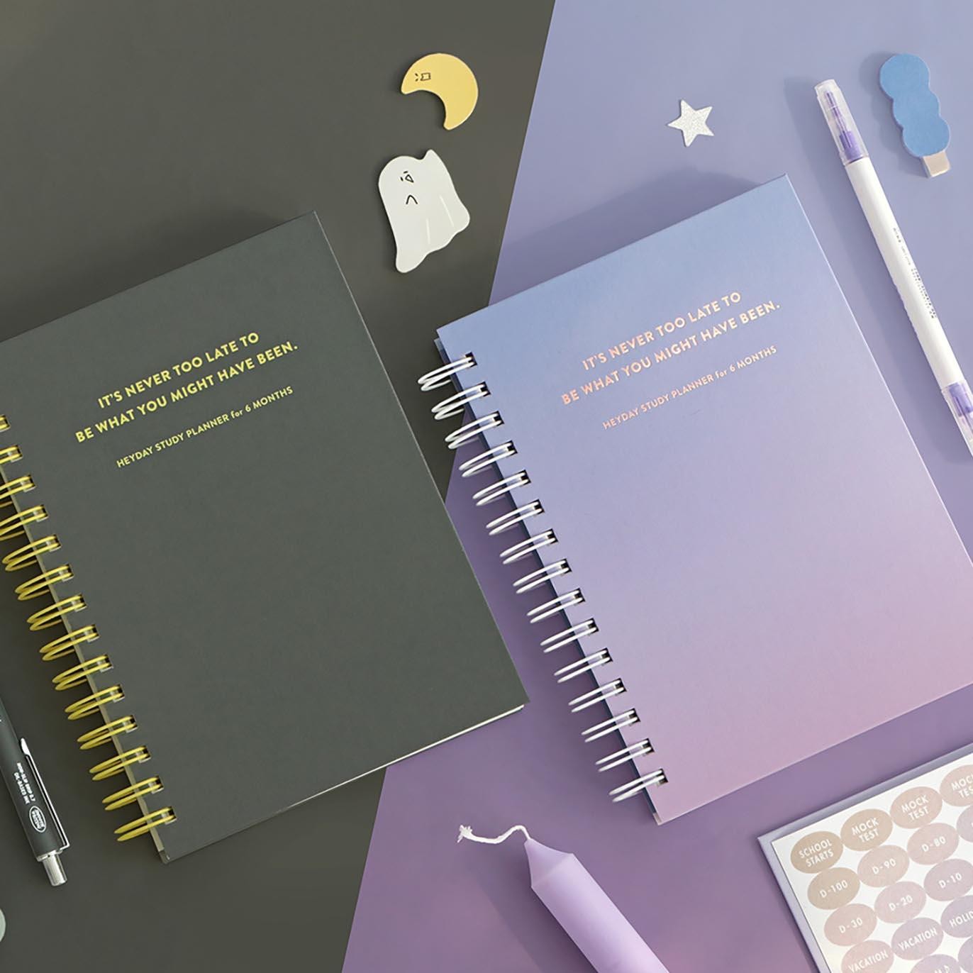 Planner A5 Hey Day Study Iconic Grey options