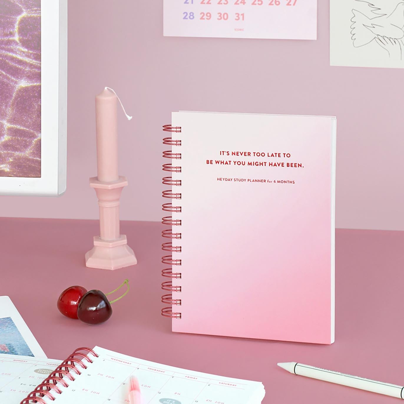 Planner A5 Hey Day Study Iconic Pink