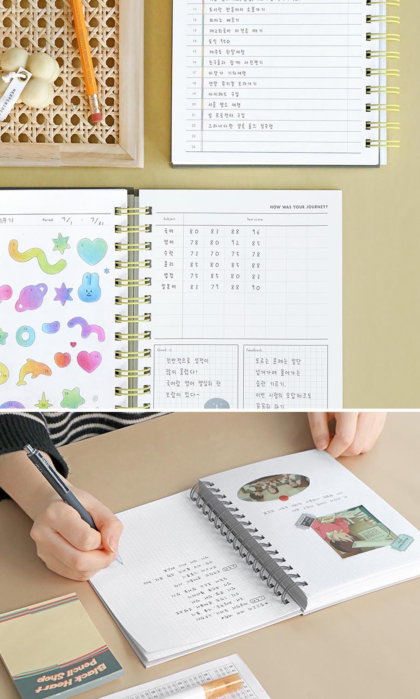 Planner A5 Hey Day Study Iconic grey convenience