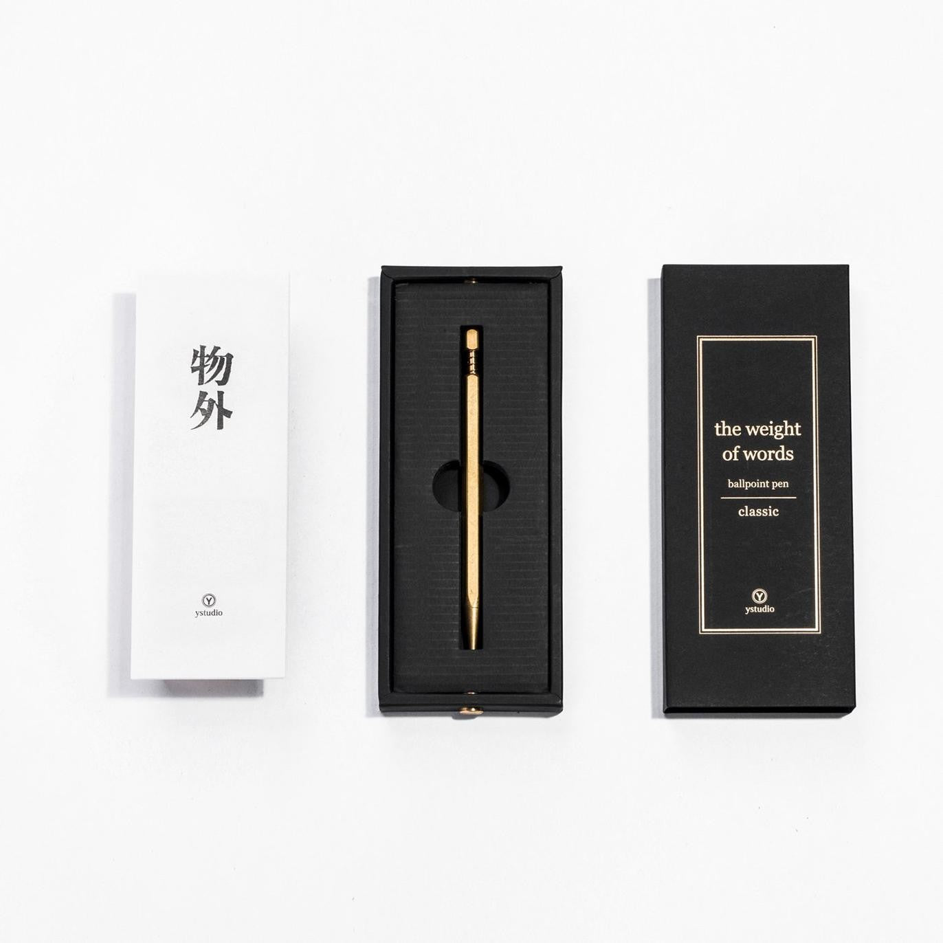 Ystudio Classic Revolve Spring Brass - Ballpoint pen