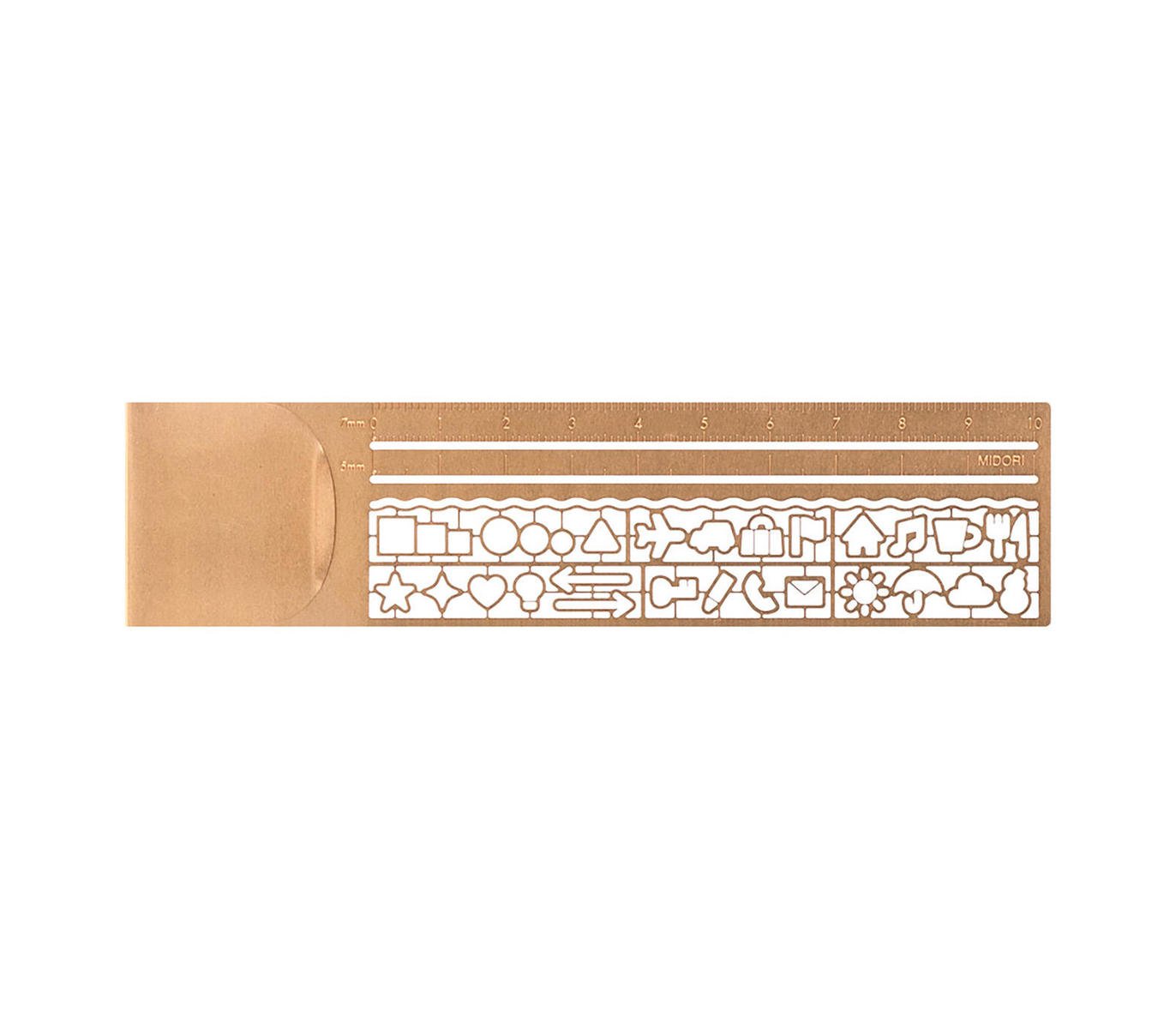 Midori Clip Ruler Copper A