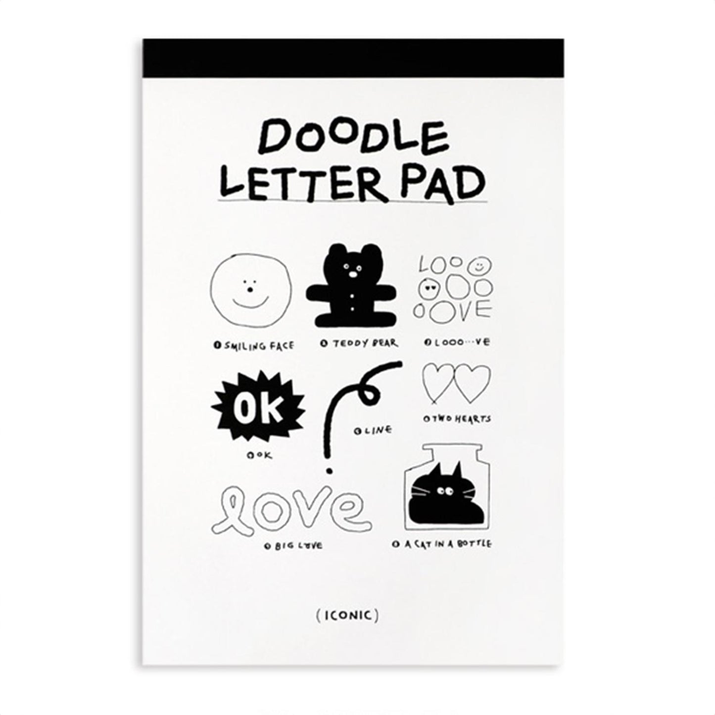 doodle letter pad front