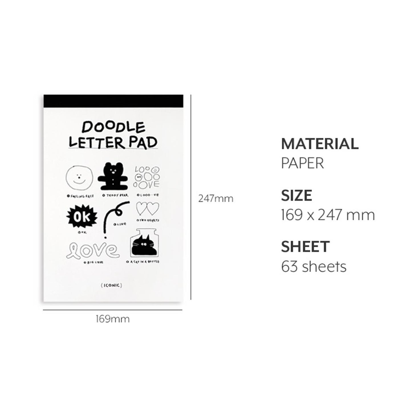 doodle dayli mini notebook measures