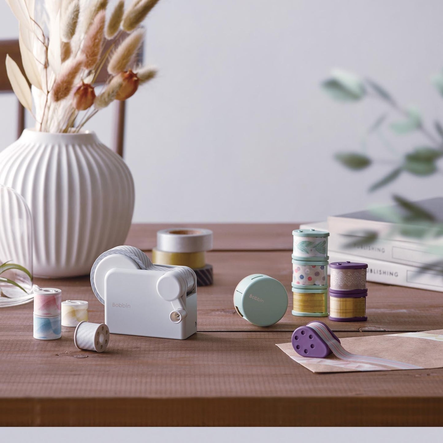 Bobbin washi mini roll maker desk