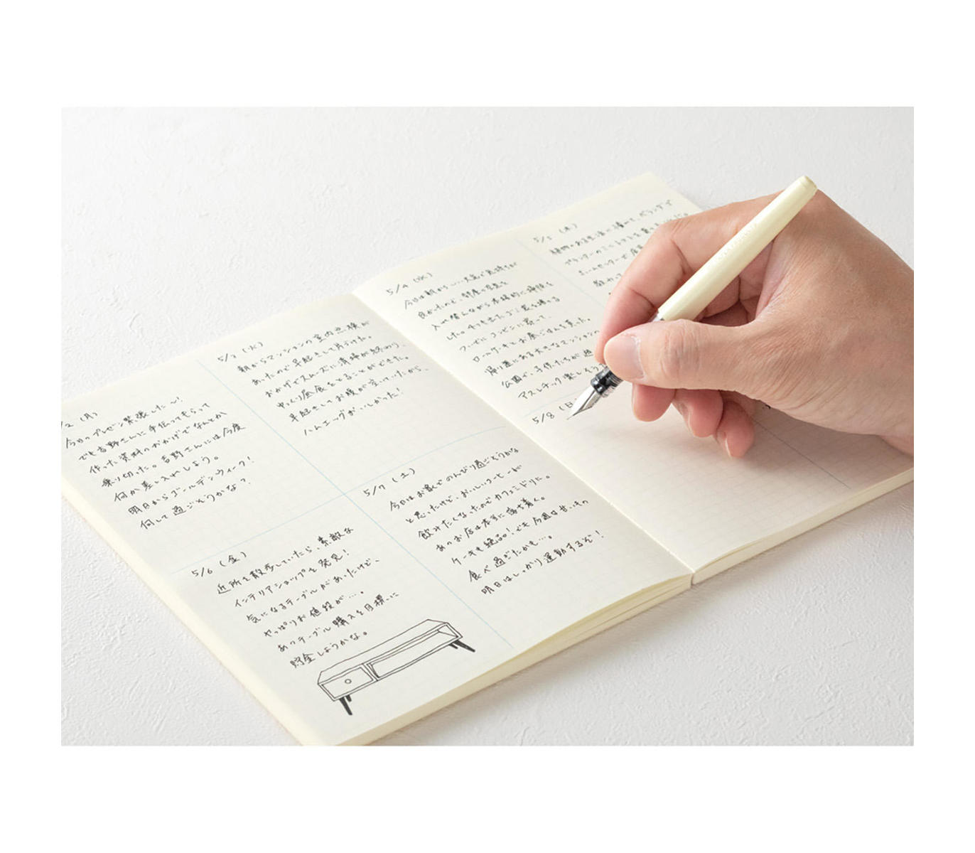 MIDORI MD PAPER JOURNAL NOTEBOOK A5 OPEN