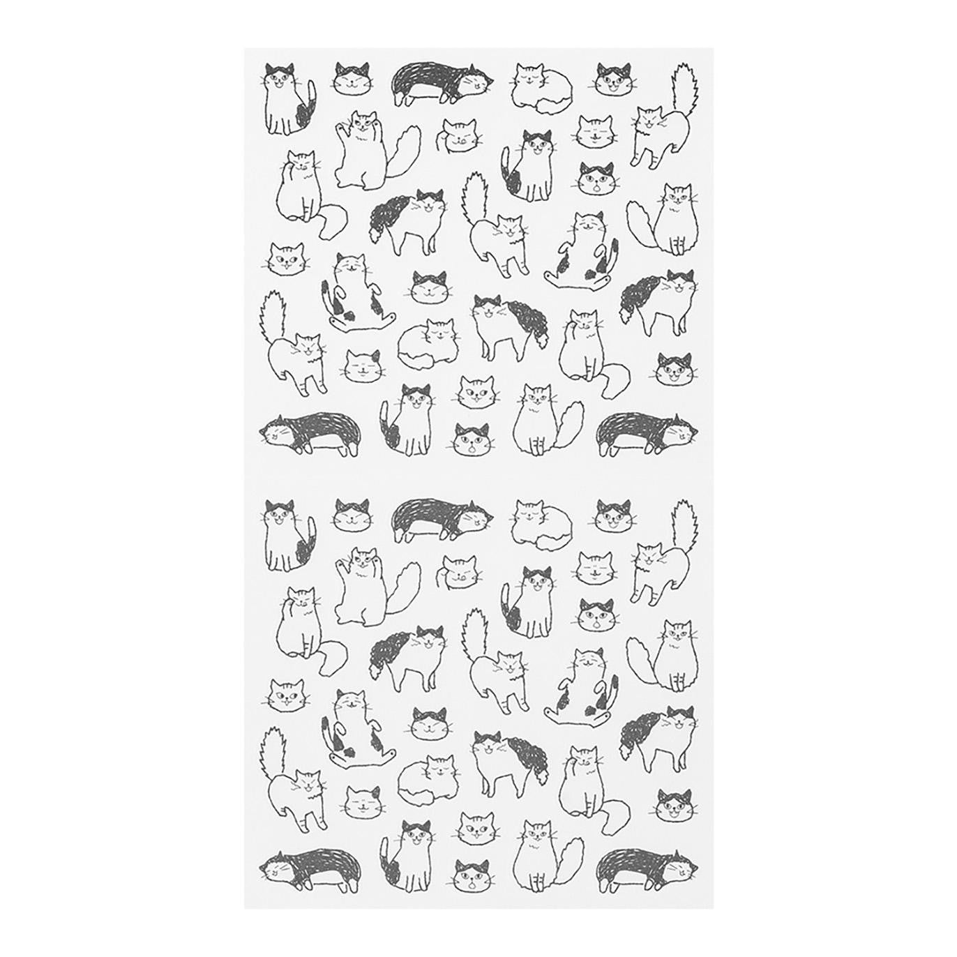 MIDORI Sticker Chat Cat sheet