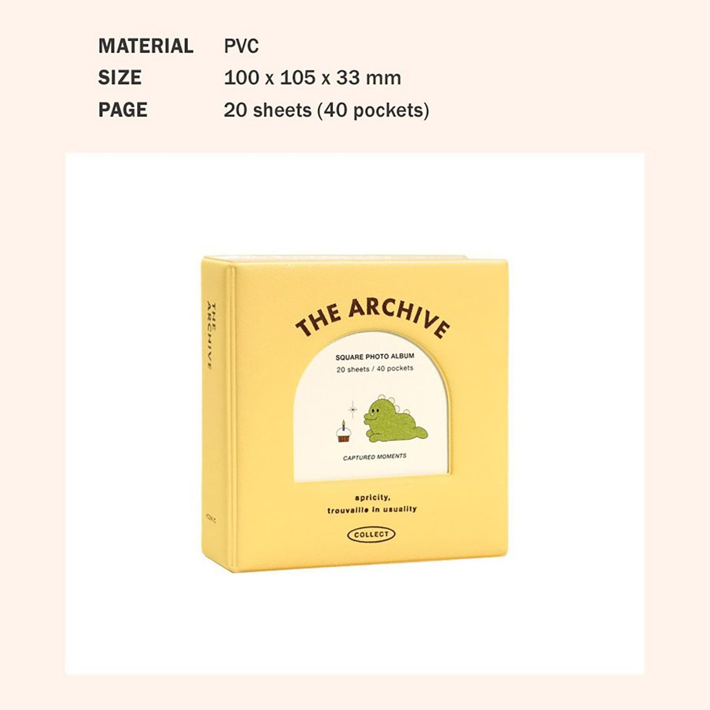 mini album archive square Iconic Yellow size