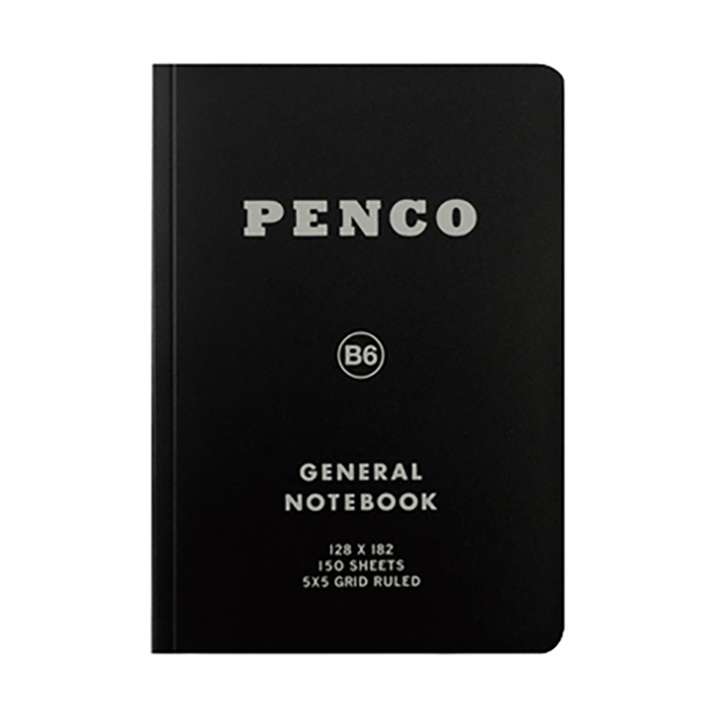Penco Soft PP Notebook B6 grid black B6