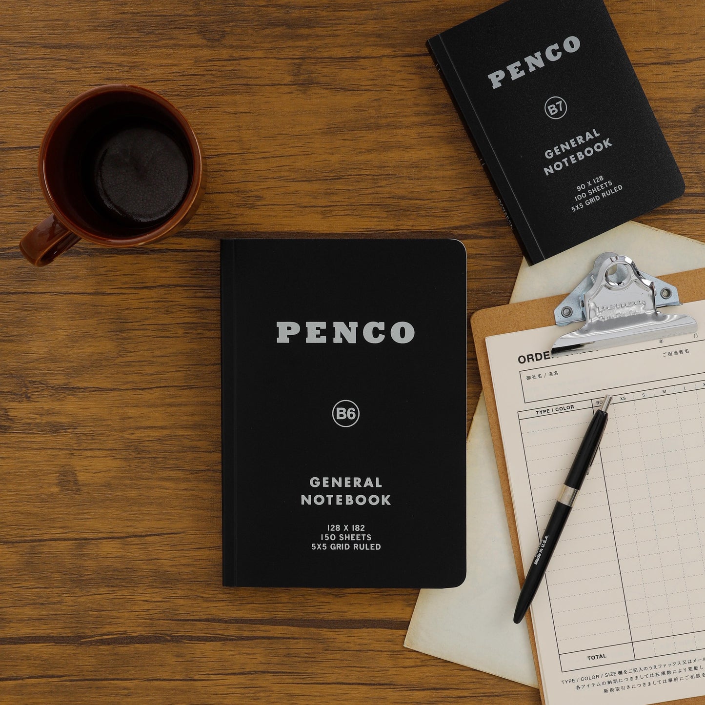 Penco Soft PP Notebook B6 grid black