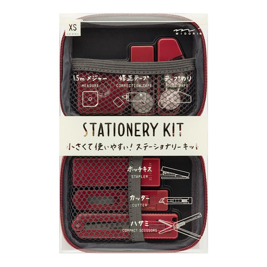 MIDORI XS Stationery Kit Red open