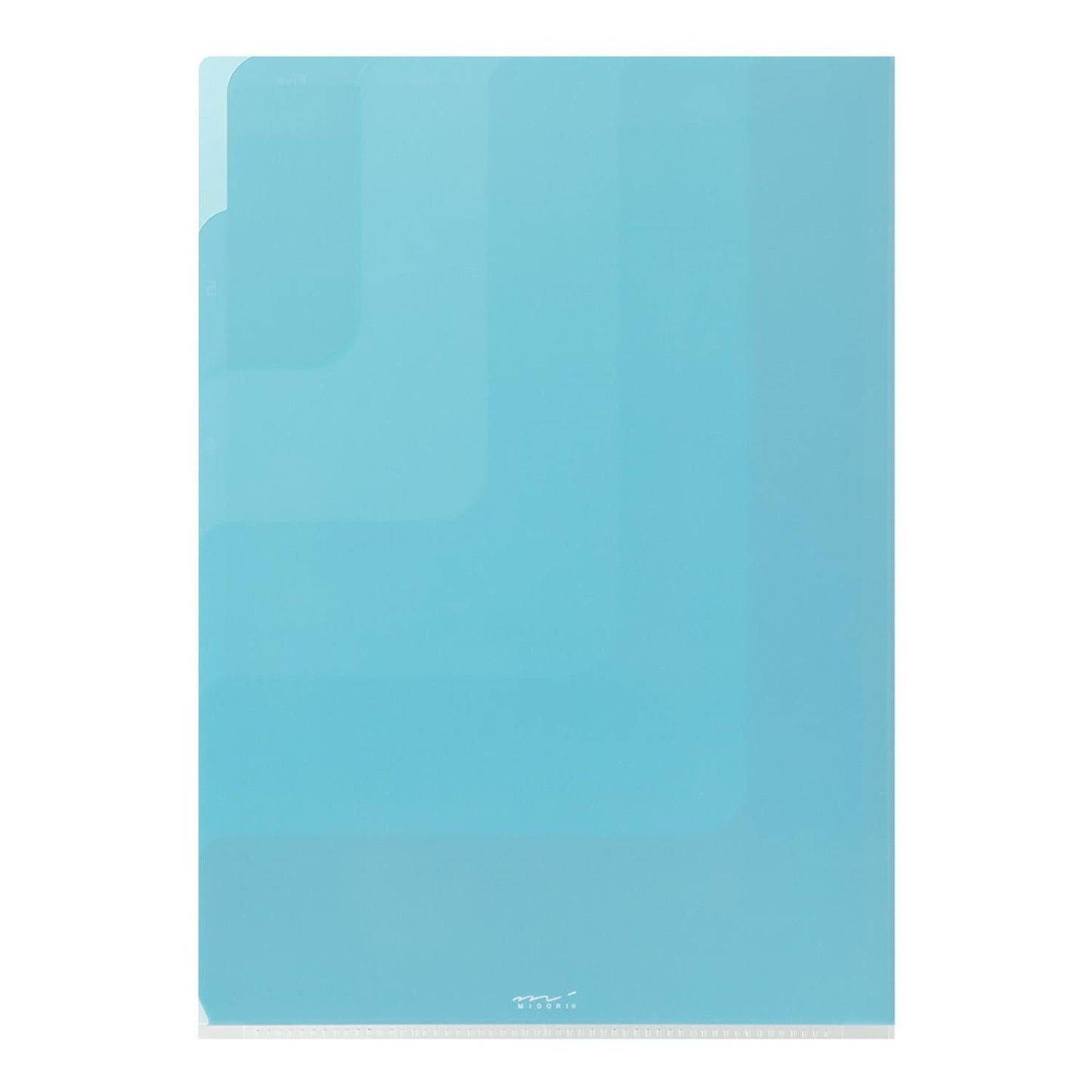 Midori 5 pocket clear folder A4 Blue back