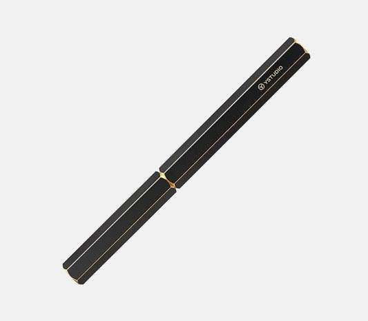 YStudio-Classic Revolve  Fountain Pen Black- M nib-kiku close
