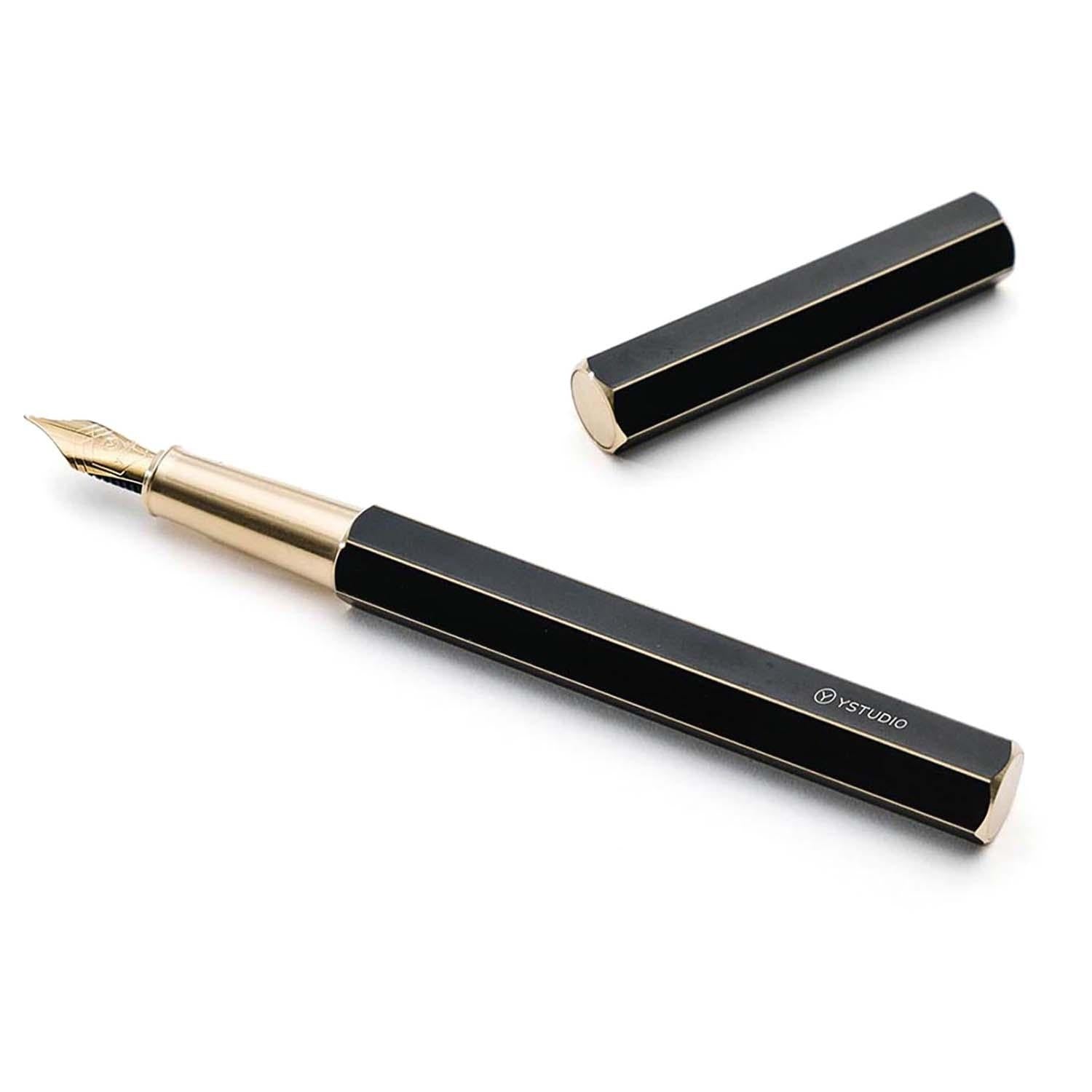 YStudio-Classic Revolve  Fountain Pen Black- M nib-kiku