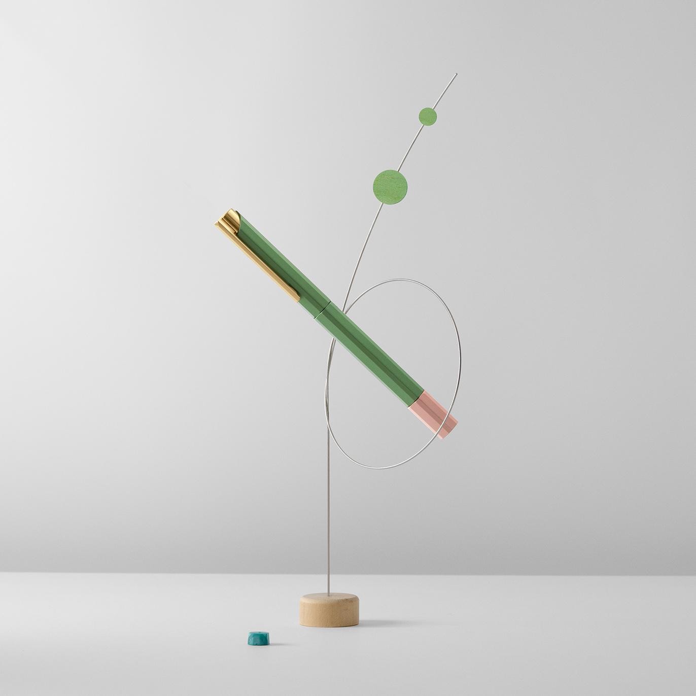 YStudio - Glamour Evolve – Bihex Rollerball Pen - Green-design 1