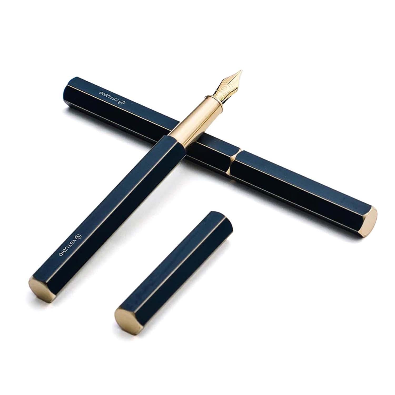 YStudio-Classic Revolve  Fountain Pen Blue- M nib-kiku
