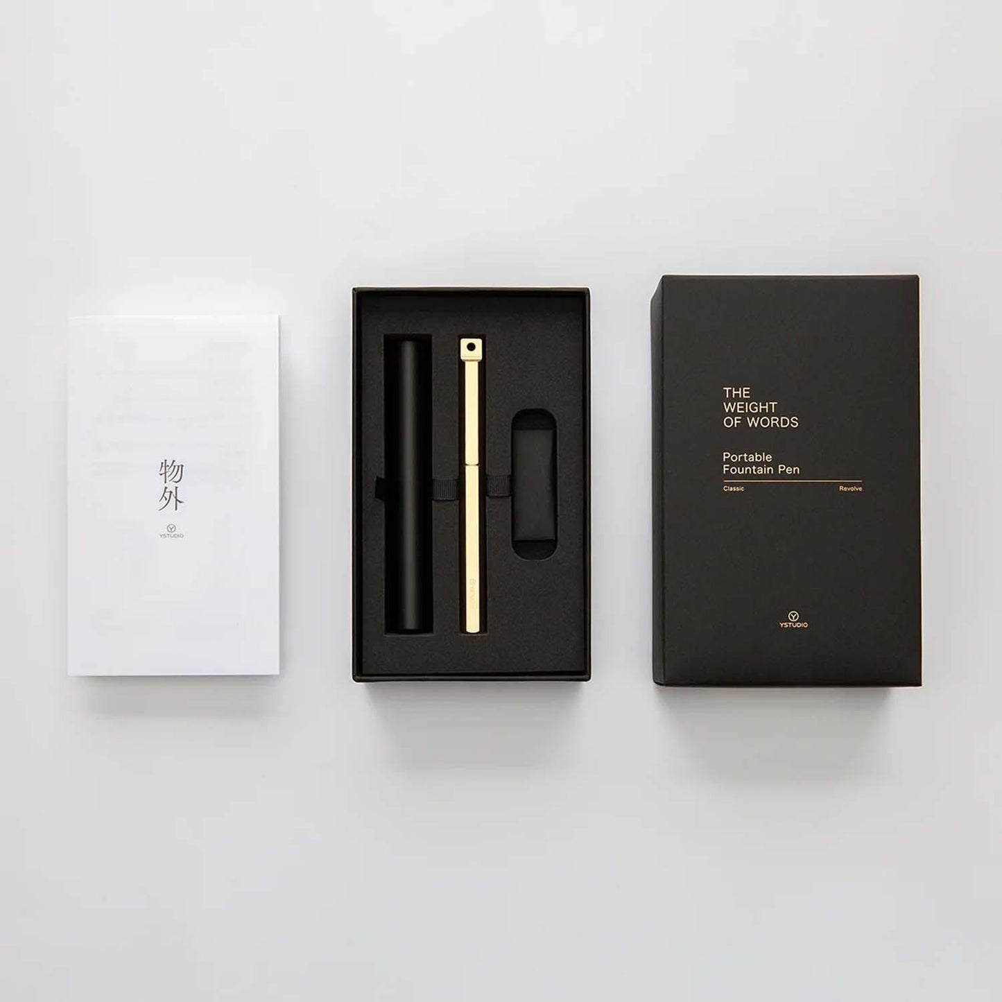 Ystudio | Classic Revolve Fountain Pen M – Portable-Brass