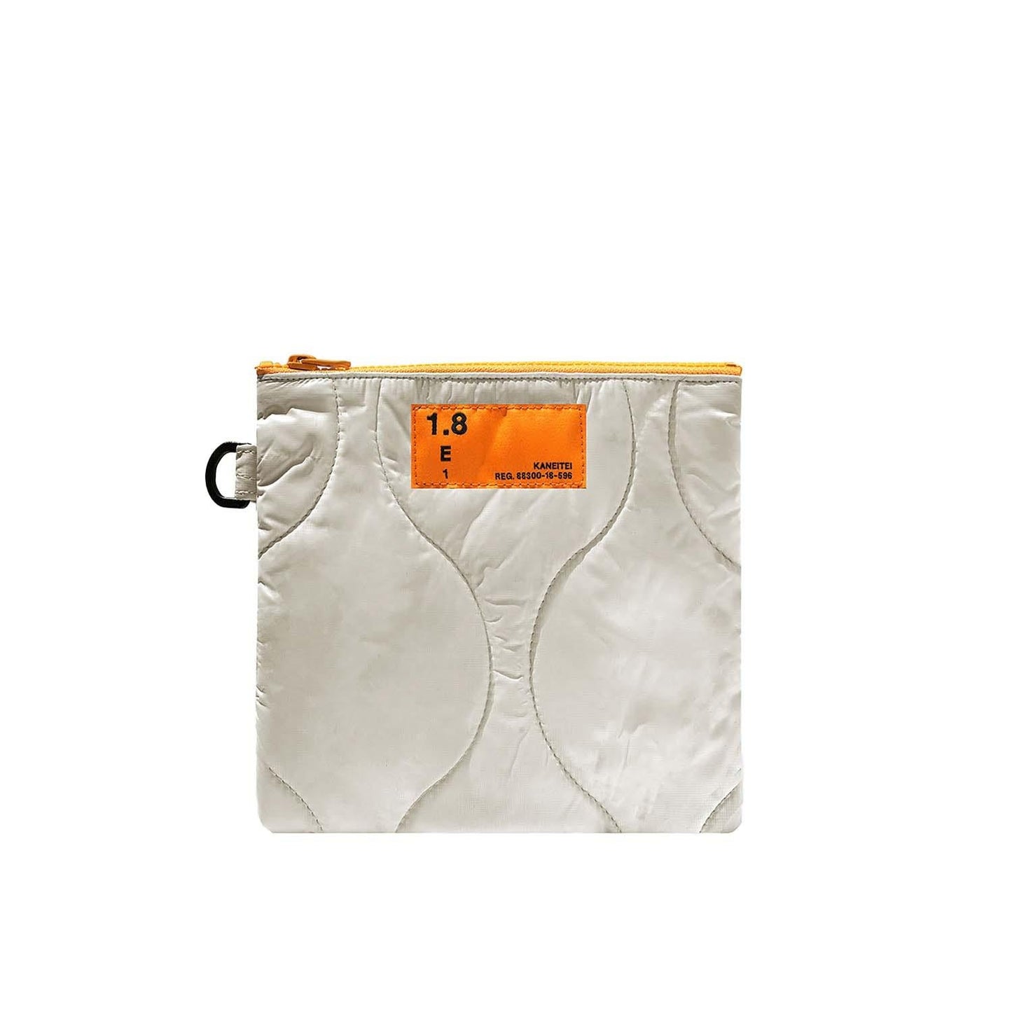 QUILTED FLAT POUCH M IVORY