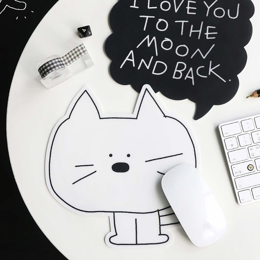 Mouse Pad White Cat Iconic Accesories