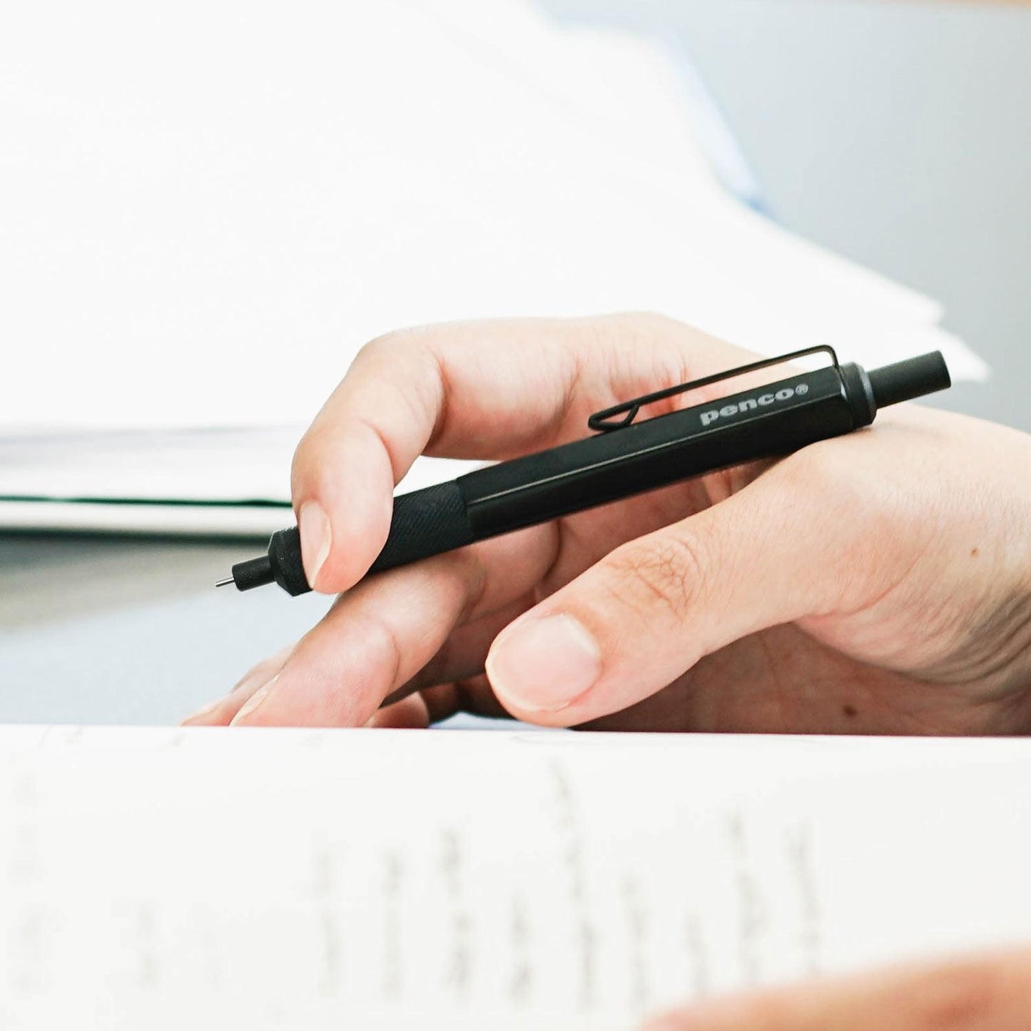 penco drafting mechanical pencil black by hand