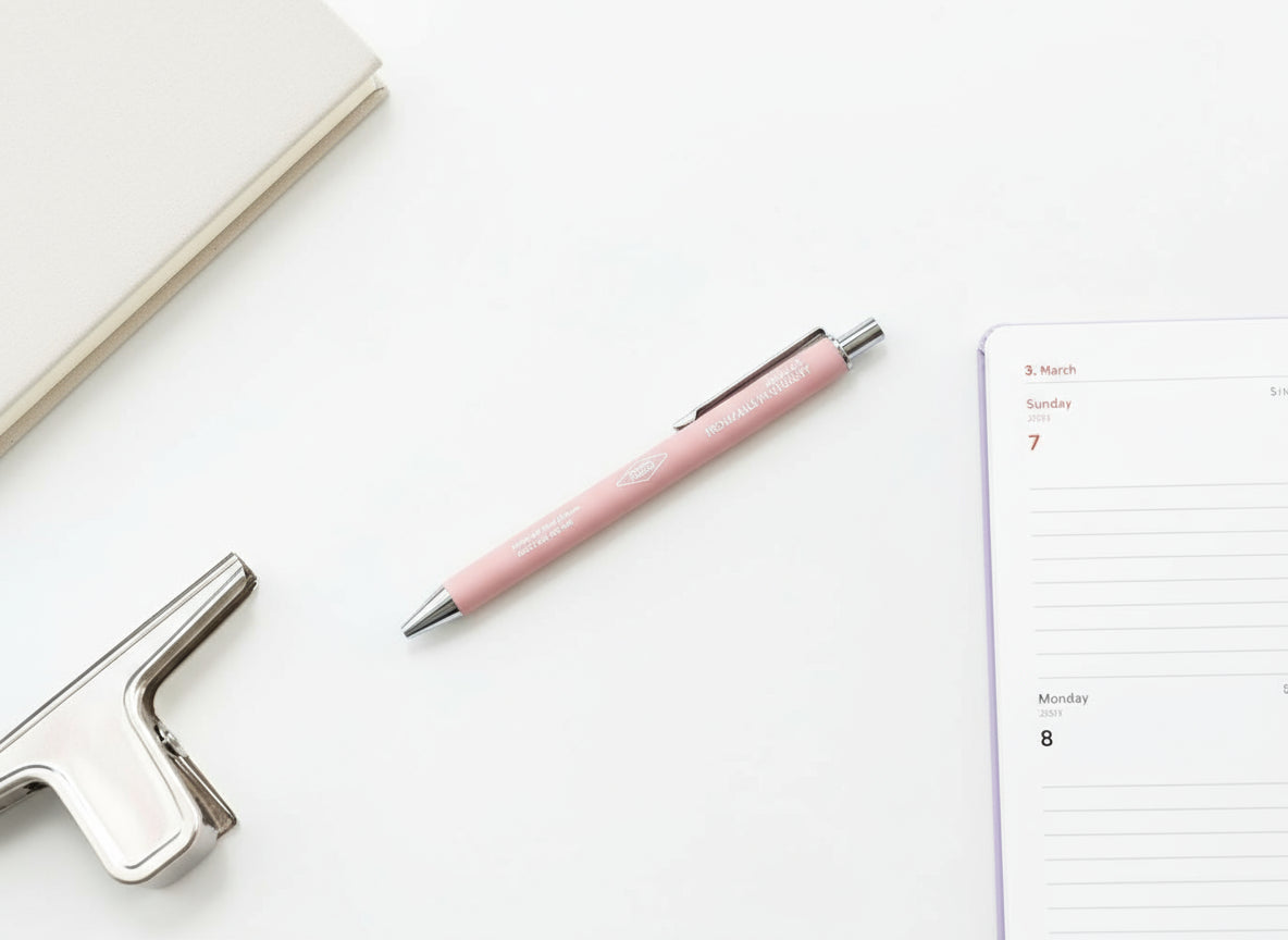 smooth gel pen pink color ICONIC